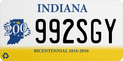 IN license plate 992SGY