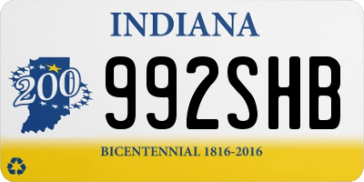 IN license plate 992SHB