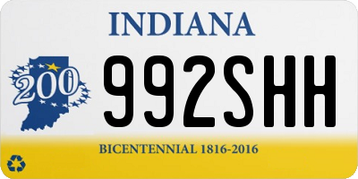 IN license plate 992SHH