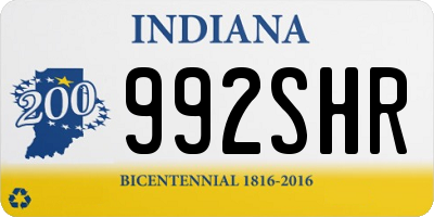 IN license plate 992SHR