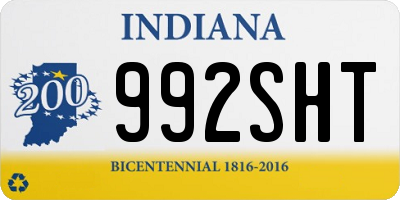 IN license plate 992SHT