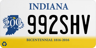 IN license plate 992SHV