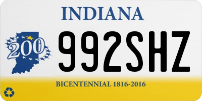 IN license plate 992SHZ