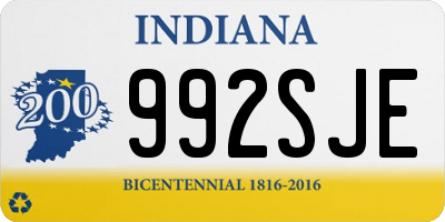 IN license plate 992SJE