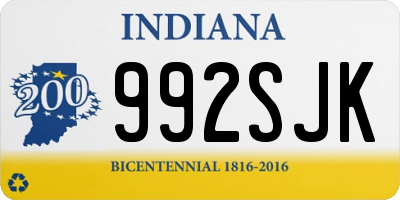 IN license plate 992SJK