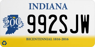 IN license plate 992SJW