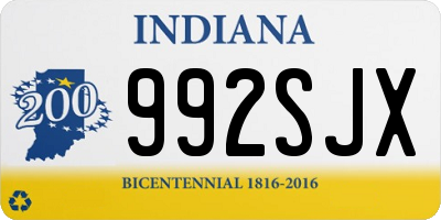 IN license plate 992SJX