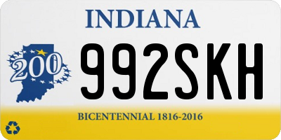 IN license plate 992SKH