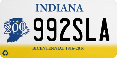 IN license plate 992SLA