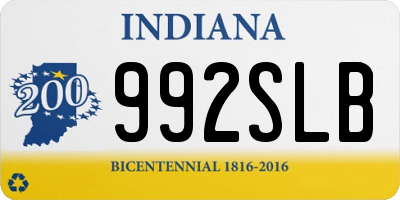 IN license plate 992SLB