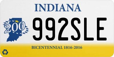 IN license plate 992SLE