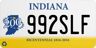 IN license plate 992SLF