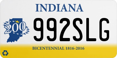 IN license plate 992SLG