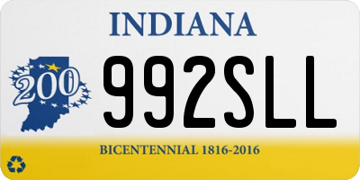 IN license plate 992SLL