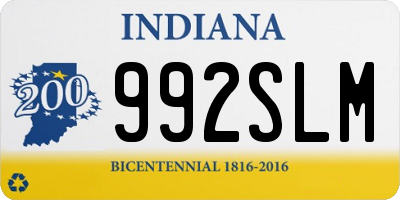 IN license plate 992SLM