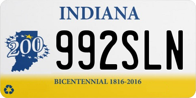 IN license plate 992SLN