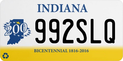 IN license plate 992SLQ