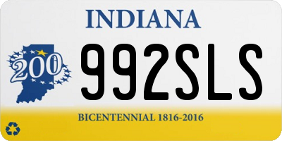 IN license plate 992SLS