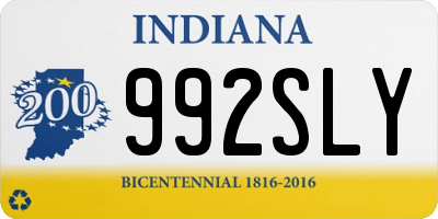 IN license plate 992SLY