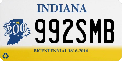 IN license plate 992SMB