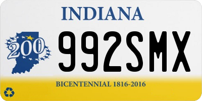 IN license plate 992SMX