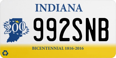 IN license plate 992SNB