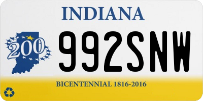 IN license plate 992SNW