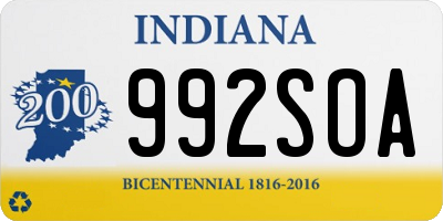 IN license plate 992SOA