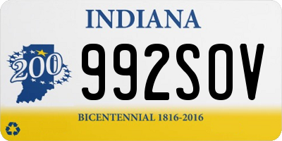 IN license plate 992SOV