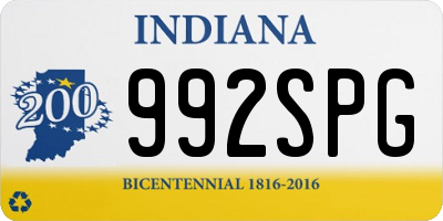 IN license plate 992SPG