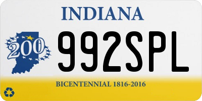 IN license plate 992SPL