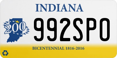 IN license plate 992SPO