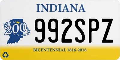 IN license plate 992SPZ