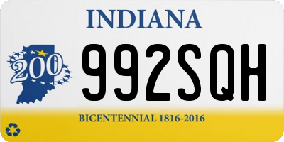 IN license plate 992SQH