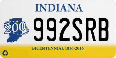 IN license plate 992SRB