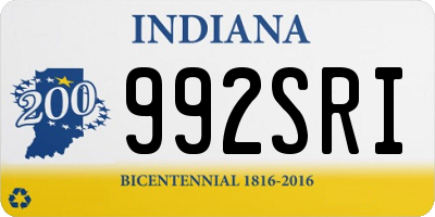 IN license plate 992SRI