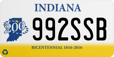 IN license plate 992SSB