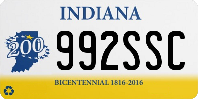 IN license plate 992SSC