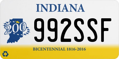 IN license plate 992SSF