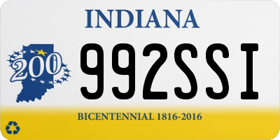 IN license plate 992SSI