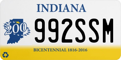 IN license plate 992SSM