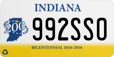 IN license plate 992SSO