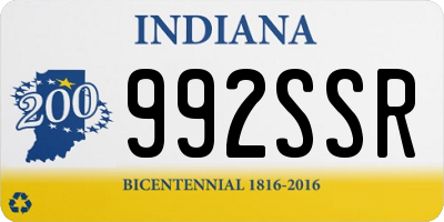 IN license plate 992SSR