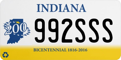 IN license plate 992SSS