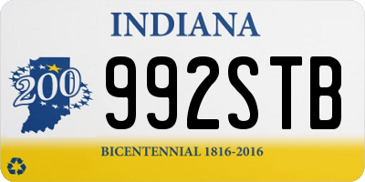 IN license plate 992STB