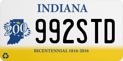 IN license plate 992STD