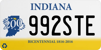 IN license plate 992STE