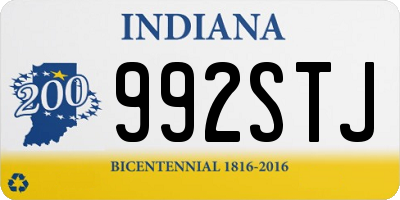 IN license plate 992STJ