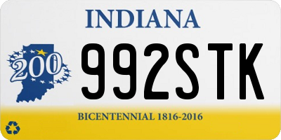 IN license plate 992STK