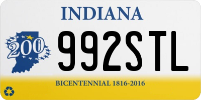 IN license plate 992STL